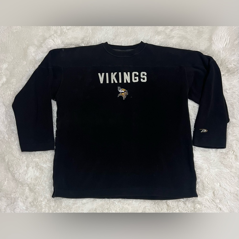 Vintage Pro Player Minnesota Vikings Sweatshirt Fleece Black L/XL